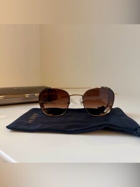 KREWE Earhart Blinker 24K Matte Black Cobra Sunglasses